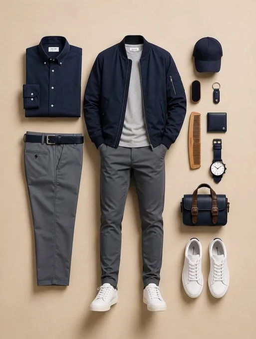 Smart casual layers — supplied style inspiration 1